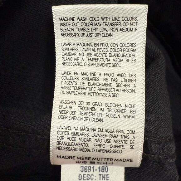 MOTHER Jacket Womens Small Black Pocket Bruiser Denim Not Guilty Western Cowgirl - Picture 11 of 12